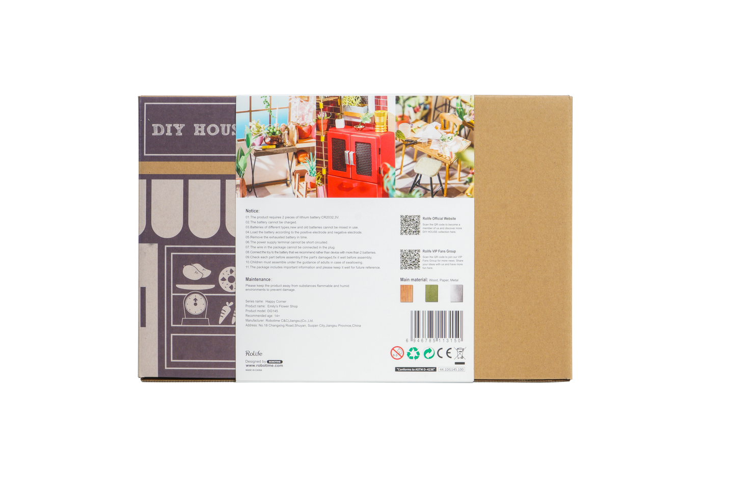 Emily’s Flower Shop/ Flowerist Green House - DIY Miniture House Kit - Avalon - Plants, Gifts & Antiques