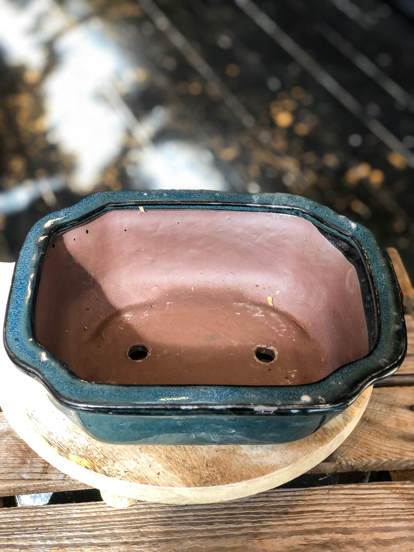 Bonsai Pot - Glazed Dark Blue