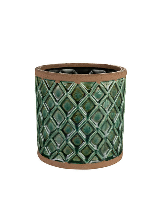 Liam Turquoise Plant Pot D11 H11 by TS Collection