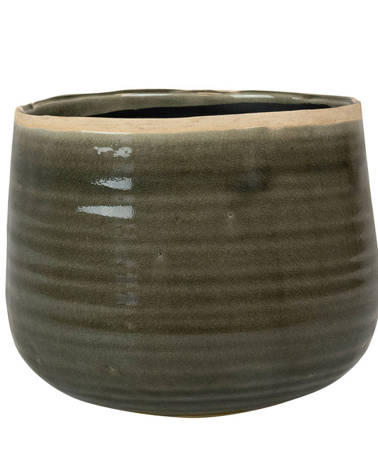 Iris Moss Grey Plant Pot D21 H17 by TS Collection