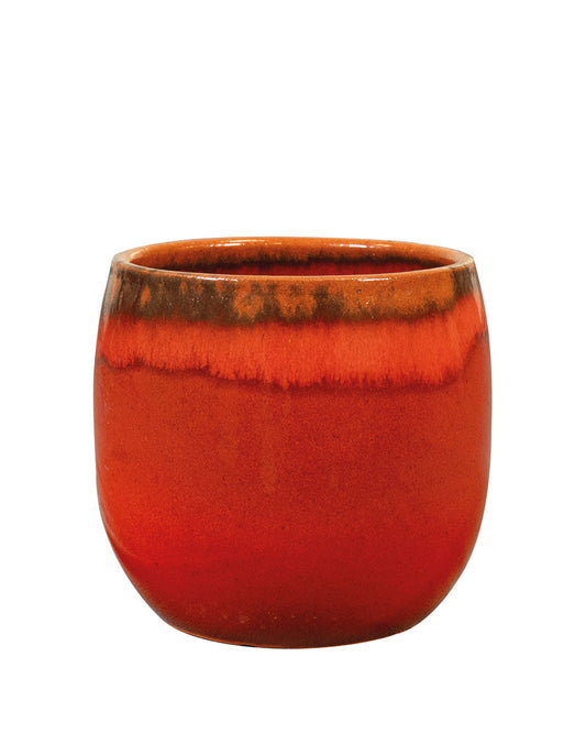 Charlotte Red Plant Pot D15 H13 by TS Collection