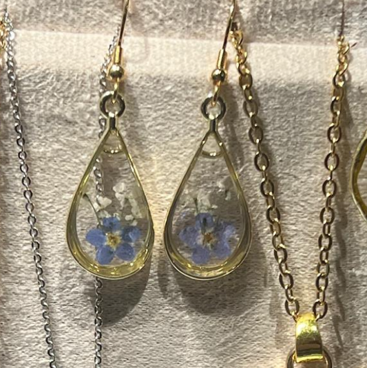 Earrings - forget me not