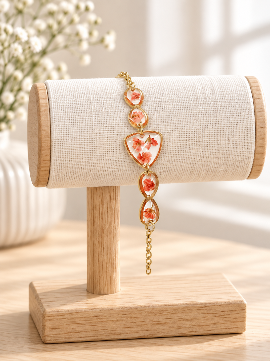 Pressed Flower Resin Bracelet