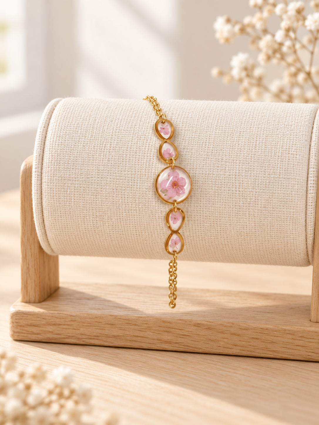 Pressed Flower Resin Bracelet