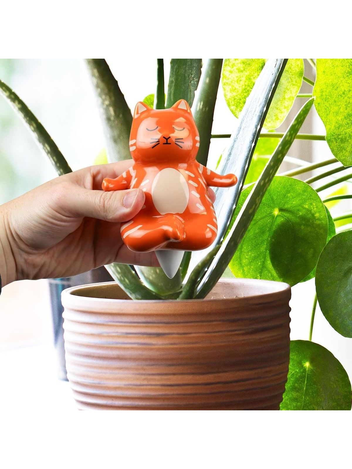 Yoga Cat Plant Waterer by Gift Republic