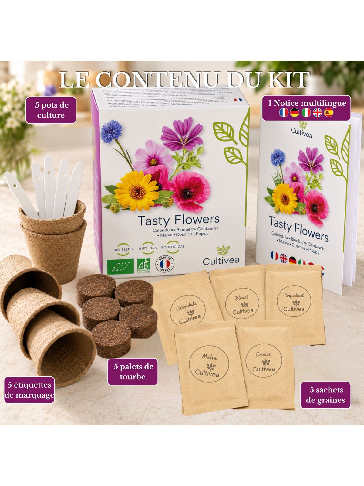 Cultivea Mini Edible Flower Growing Kit product image 3