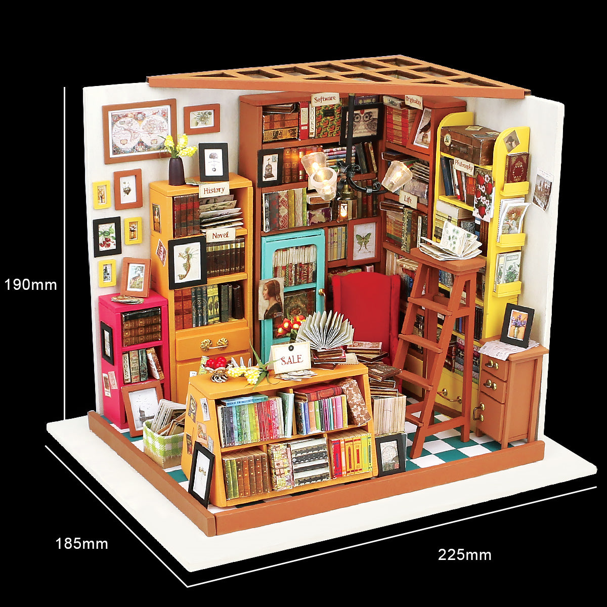 Sam's Study / Library DIY Miniature House – Avalon - Plants & Gifts