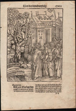 Load image into Gallery viewer, Hans Franck ( 1485 - 1522 ) -Woodcut - Christ encountering Zacchaeus the tax collector -Between 1509 -1517 - Avalon - Plants, Gifts &amp; Antiques
