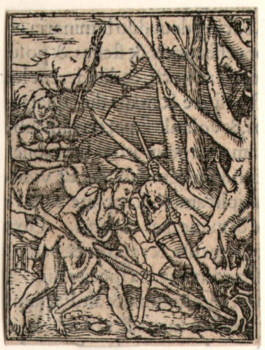 Hans Holbein (1497-1543) - Adam and Eve woodcut from Dance of Death - 1523 - Avalon - Plants, Gifts & Antiques