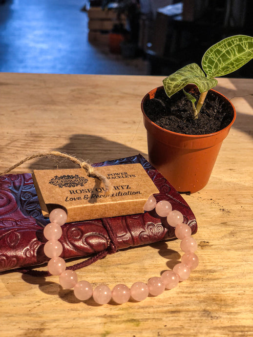 Gemstone Power Bracelet - Rose Quartz - Avalon - Plants, Gifts & Antiques