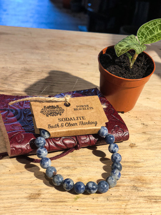Gemstone Power Bracelet - Sodalite - Avalon - Plants, Gifts & Antiques