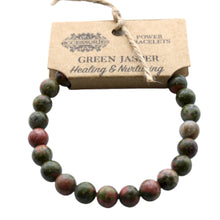 Load image into Gallery viewer, Gemstone Power Bracelet - Green Jasper - Avalon - Plants, Gifts &amp; Antiques
